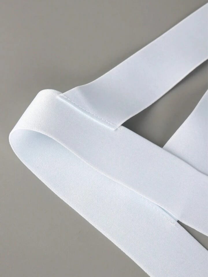 Men's Solid Color Hollow-Out Wide Strap Bodybands